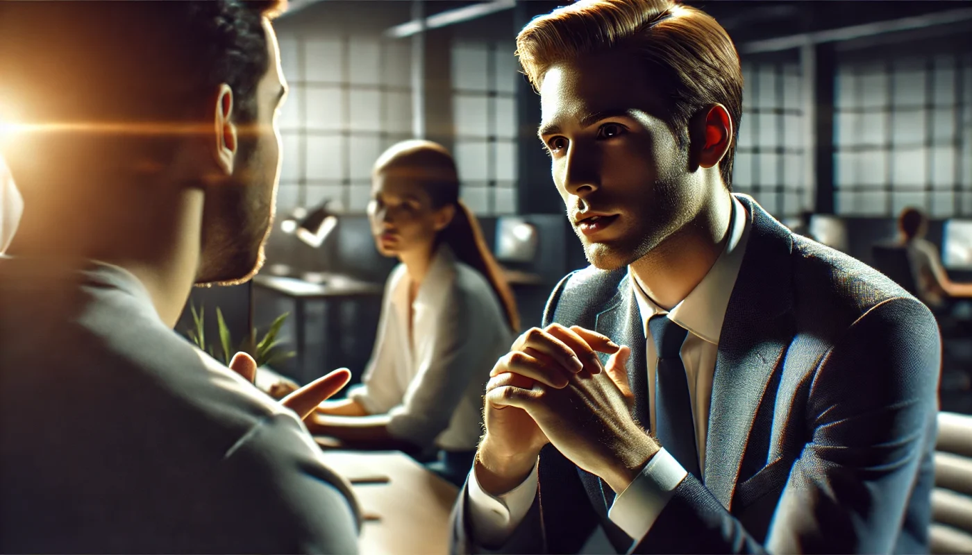 Profissional de atendimento e cliente em conversa significativa, exemplificando a importância da gestão de expectativas do cliente para a fidelização e sucesso do negócio.