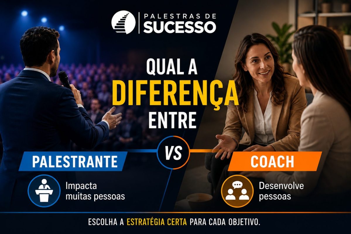 Qual a diferença entre palestrante e coach? - Palestras de Sucesso
